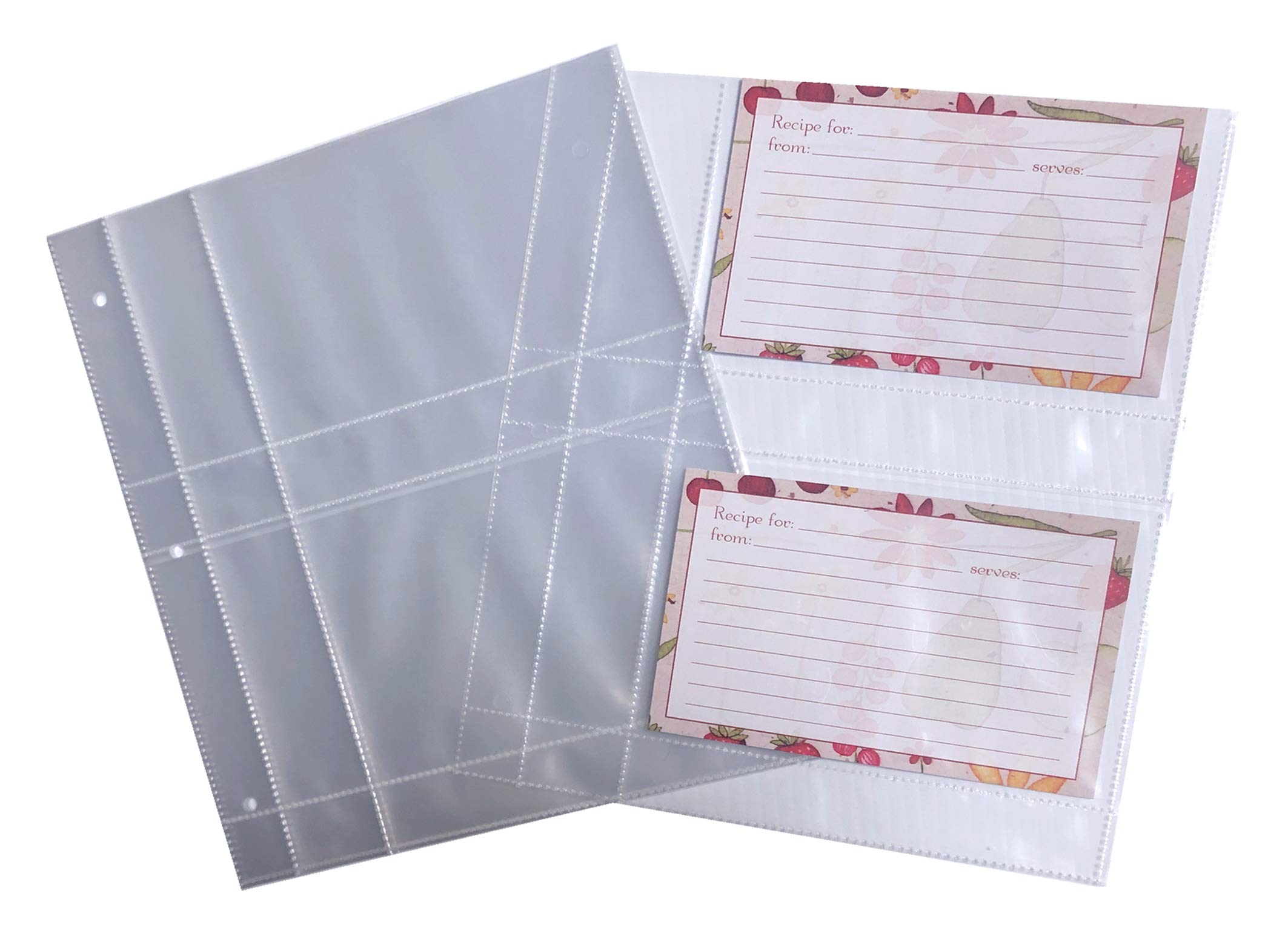 Meadowsweet Kitchens Plastic Recipe Card Protectors for 3 ring binders