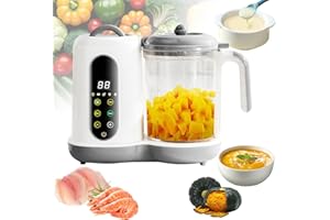 iFCOW Baby Food Maker, 4 in 1 Multifunctional Baby Food Processor and Steamer, Puree Blender for Easy Meal Prep Dishwasher Sa