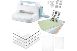 FIND SCRAPBLOOMS 6in Die Cutting Machine, Manual Embossing Machine for Scrapbooking Starter (Blue)