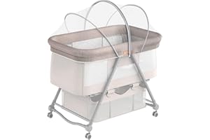 DUOMI Bassinet Cover for Cats with Two-Way Zipper,Portable Bassinet Mosquito Net Cover,Mosquito Net to Keep Pets Out(White)