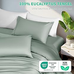Shilucheng Tencel Sheets 4 Piece, 100% Eucalyptus