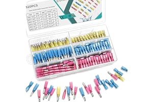 Qibaok 320PCS Heat Shrink Bullet Connectors Kit Female & Male Bullet Butt Terminals Insulated Waterproof Electrical Marine Crimp Automotive Connectors