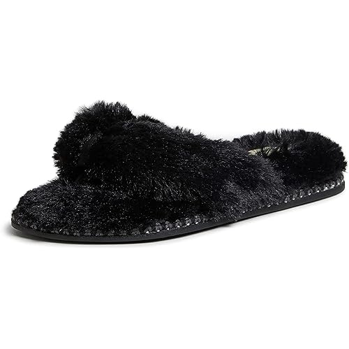 Dearfoams Women's Marie Furry Thong Slipper