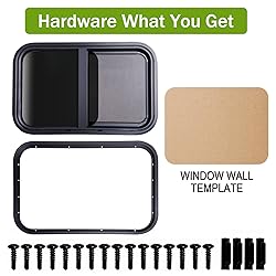 AlloTemlass Horizontal RV Window, 24" W x 15" H