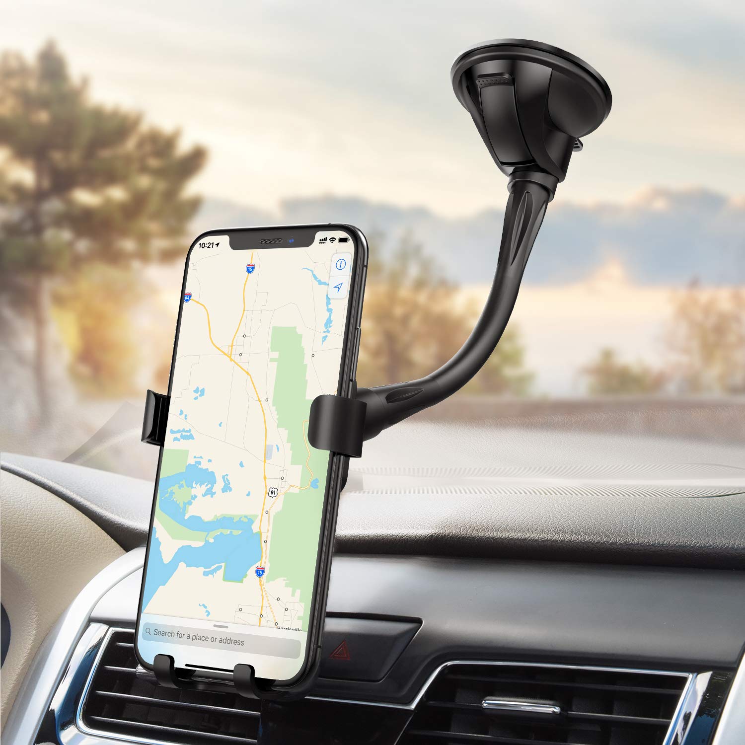 Mpow Gravity Car Phone Mount Windshield Cell Phone Car Holder