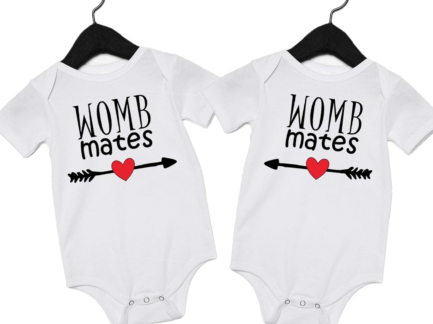 Twin Onesies Womb Mates Baby Onepiece outfits Newborn
