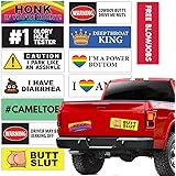 Rio Salto Funny Prank Magnet Bumper Sticker 12-Pack Magnetic Bumper Decal Bumper Magnets Pranks for Adults Joke Prankster Stu