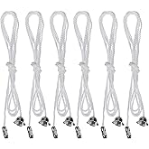 6 Pack Ceiling Fan Cord Connector, Light Pull Cord String with Connector, Pull-Chain Extension for Ceiling Fan Light Fixture Lights Bulb (90cm/3ft)