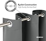 Deconovo Room Darkening Eyelet Curtains 55x110 In Set of 1 Light Grey view 7