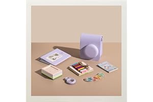 CAIUL Camera Accessories Bundle Compatible with Fujifilm Instax Mini 12, 7in1 Kit Contains - Carrying Case, Photo Album, Film Frames, Lens Filters, Selfie Mirror & DIY Stickers, Lilac Purple