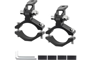 Windance 2pcs Light Bar Mount Bracket Front Fork Fog Light Spotlight Auxiliary Lights Adjustable for 1.26"-1.88" Tube Clamp Roll Bar Clamps for Motorcycle UTV ATV (M)