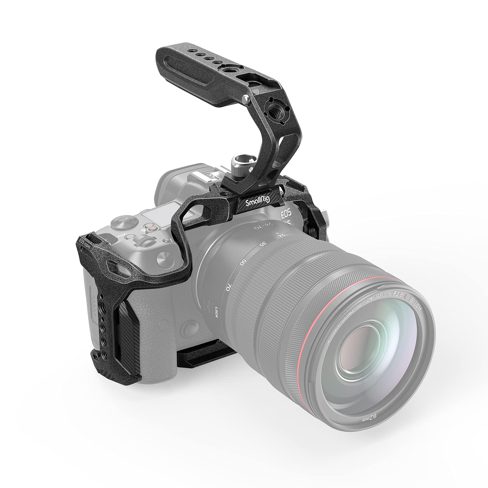 SMALLRIG R5 R5 C R6 Cage Kit for Canon EOS R5 R5 C R6 Mirrorless Camera with Top Handle and Dedicated Cable Clamp, Aluminum Alloy Cage for Canon EOS R5 R6 R5 C Camera - 3234