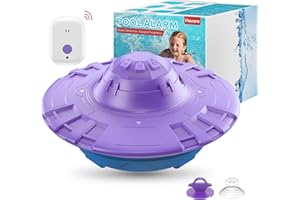 HOVARA Pool Alarm, Floating Pool Safety Alarms for Inground & Above Ground Pools – Loud 110dB Alert, Adjustable Sensitivity, Protection for Kids & Pets (Purple+Blue)