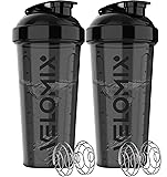 VELOMIX -2 Pack- 28 oz Protein Shaker Bottles for