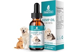 MAXHEMP Hemp Oil for Pet Joint Health Supplement for Dog 500,000 Max Potency Help Cat Anxiety Stress Pain Inflammation Skin Allergies Relief Sleep Aid Calm Tincture Oils, Organic Extract Hemp Drops