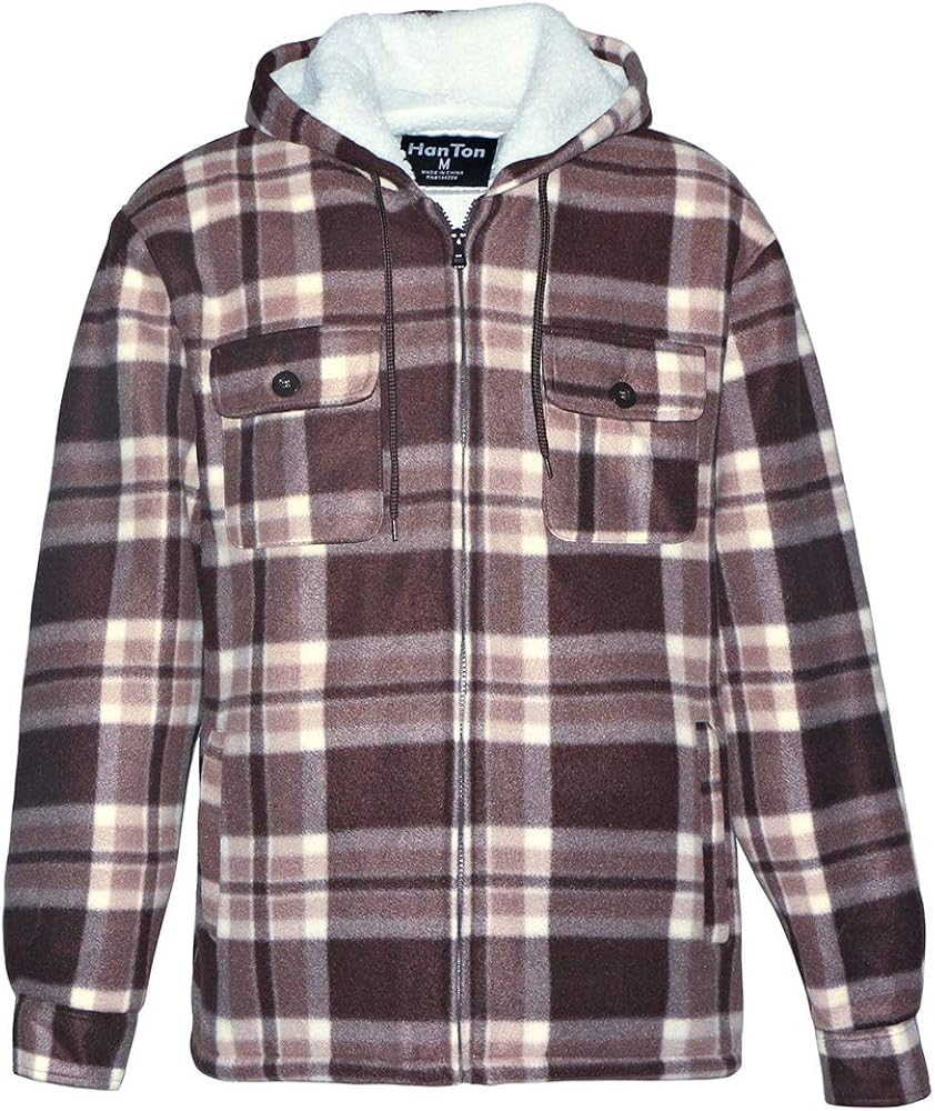 flannel lined jacket with hood