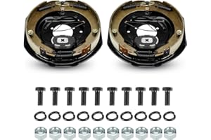SEHNSUCHT Trailer Electric Brakes, 1 Pair of Electric Brake Assembly 12" X 2" for 5200lb 6000lb 7000lb Axle (Set 2: 1 Left+1 Right)