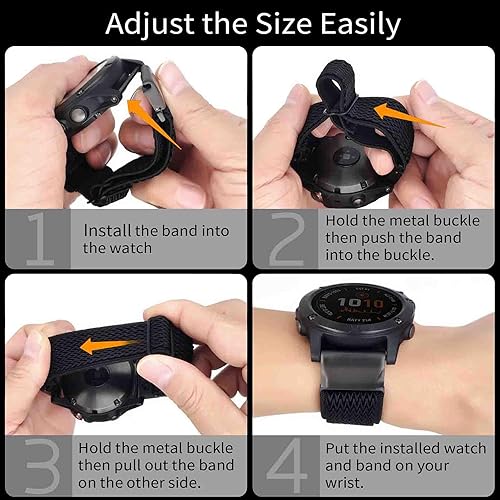 Abanen Elastic Nylon Watch Bands for Garmin epix Pro 47mm/ Fenix