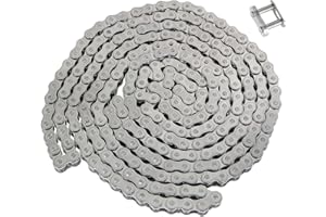 kimllier 40SS Stainless Steel Roller Chain 10 Feet with Connecting Links, 240 Links