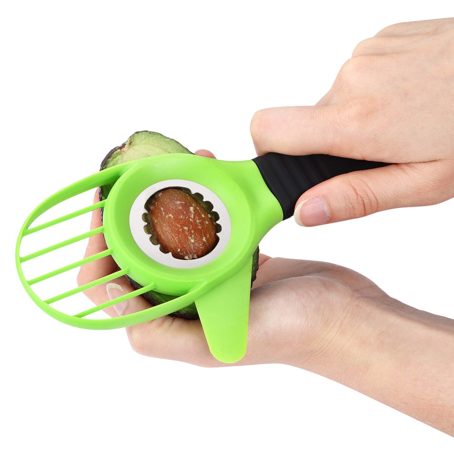 Byme 3 in 1 Avocado Slicer Multifunctional Cutter Corer Tools with Comfort-Grip Handle Fruit Peelers for Avocado,Kiwi,Dragon Fruit etc.