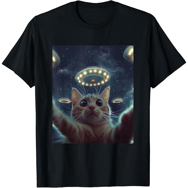 Amazon.com: Cats Abducted By UFO Funny Alien Space Lover Men Women