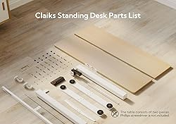 Claiks Electric Standing Desk, Adjustable Height