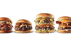 Omaha Steaks Favorites PureGround Burger Flight with Smash Burgers (4 PureGround Filet Mignon Burgers, 4 PureGround Sirloin Burgers, 4 PureGround Porterhouse Burgers, 4 PureGround New York Strip Burgers, 8 Smash Burgers)