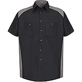 Red Kap Men's Big and Tall Short-Sleeve Motorsports Shirt