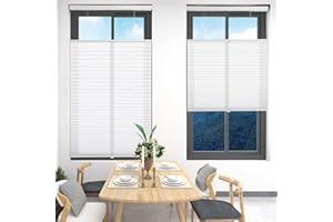 Changshade Light Filtering Cellular Shades Cordless, Top Down Bottom Up Blinds for Windows, 1.5" Single Cell Pleated Honeycomb Window Shades for Bedroom, Child Room,27" Width x50 Height,White