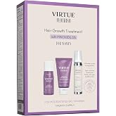 Virtue Flourish Hair Growth Regimen Women, Minoxidil 5% Foam, Thinning Hair | 1-mo supply, results in 12-16 weeks, foam + shampoo &amp; conditioner, repair by Alpha Keratin 60KU, herbal fragrance