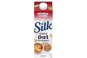 Silk Oat Creamer, Oatmeal Cookie, Smooth, Lusciously Creamy Dairy Free and Gluten Free Creamer From the No. 1 Brand of Plant Based Creamers, 32 FL OZ Carton