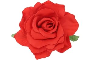 PATIKIL Fabric Flower Brooch Pins, Rose Boho Hair Clips for Women Wedding Party Dance Dress Clothes Accessories Valentine's D