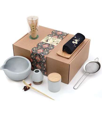 Kit Completo De 7 Piezas Para Hacer Matcha En Casa | Incluye Batidor, Cuchara Y Soporte | Estilo Japonés