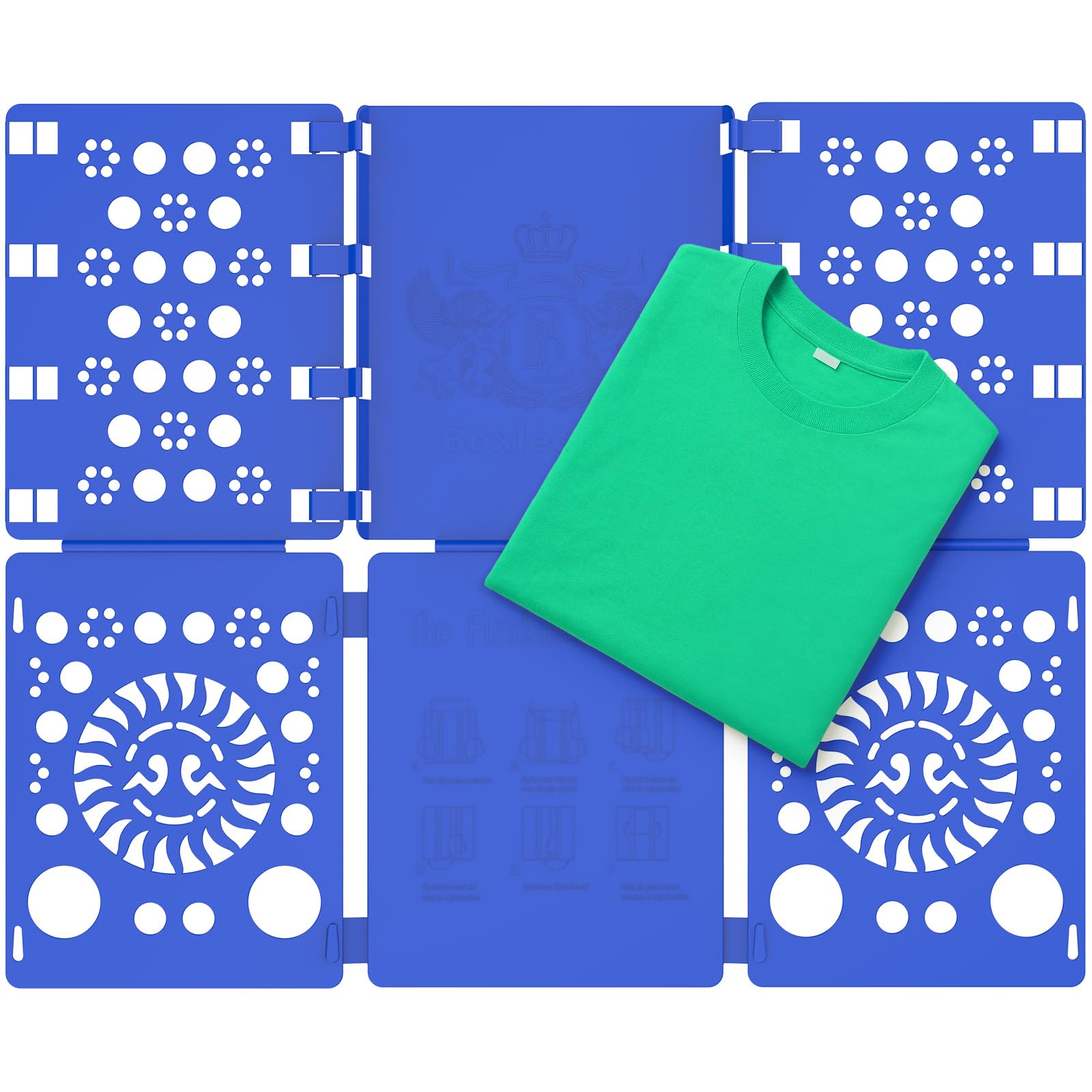 Photo 1 of BoxLegend Shirt Folder Board Tshirt Clothes Folder Folding Board Durable Laundry Sorter Helper Liner, Blue