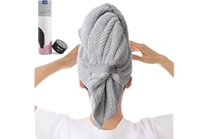 BYCOO Microfiber Hair Towel Wrap for Women, Anti Frizz Large Ultra-Soft Hair Dryer Towels, Head Towle, Fast Drying | Super Ab