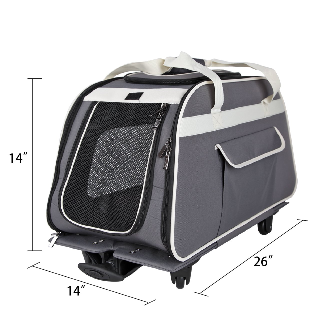 Petsfit Rolling Pet Carrier for Pets up to 28 Pounds, Not Airline Approved: Baby