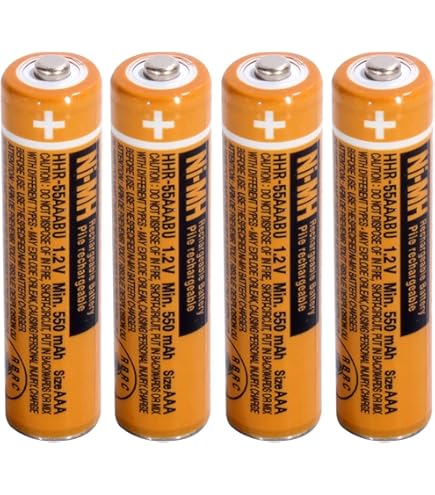 Baterías Recargables Para Teléfono Fijo Panasonic - Pack De 2 Unidades, 700 MAh, 3.6V NiMH, Compatibles Con Varios Modelos