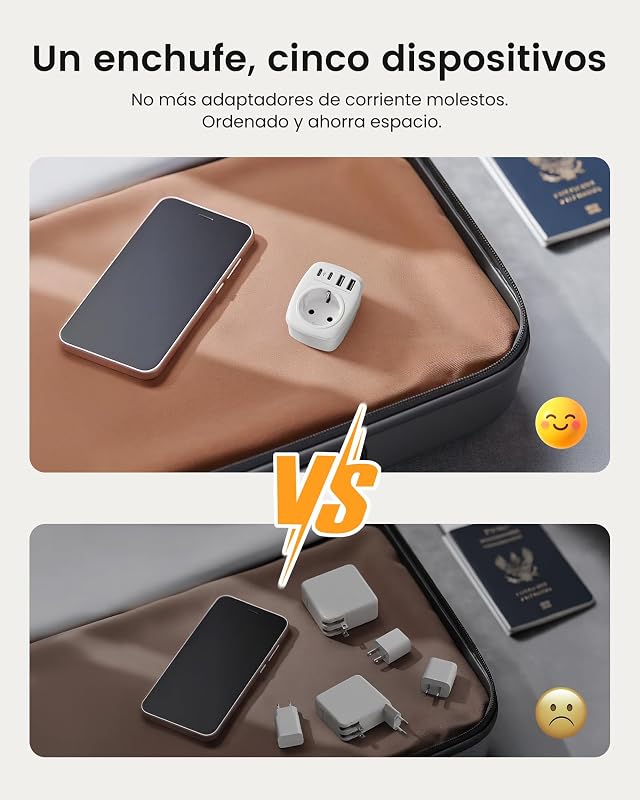 Jack Thief, carregador de parede USB com 1 tomada AC