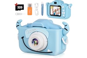 BAKOOR Kids Selfie Camera for 6-8 Year Old Boys, HD Digital Video Cameras for Toddler, Christmas Birthday Gifts for Boys Kids Digital Dual Camera with 32G SD Card