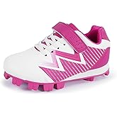 Sooneeya Baseball Cleats for Kids - Unisex-Child Rubber Molded Softball Cleat - Boys Girls Outdoor Athletic Shoes