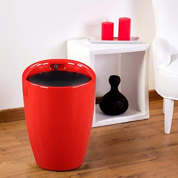 HomeTown Luna Stool in Red Colour