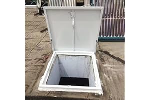 Roof Hatch Galvanized Steel Roof Access Hatch Cover, 20x20 24x24 26x26 30x30 36x36 Inch Roof Hatch, Rainproof Attic Security 