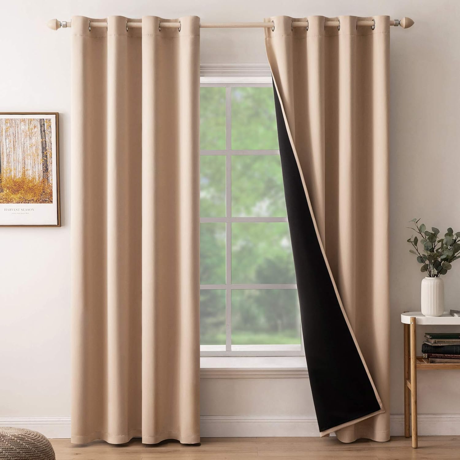 MIULEE Blackout Curtains Room Darkening Curtains 100% Light Blocking
