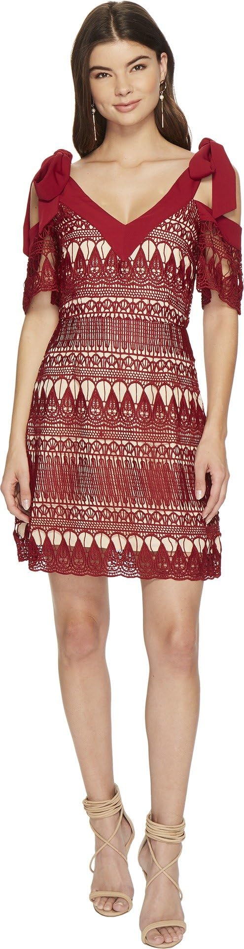 Keepsake The Label Women's Walk On by Lace Cold Shoulder Mini Dress
