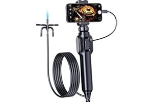 Two-Way 360° Articulating Borescope, Aopick 1080P Inspection Camera, Inspection Scope with Light, 7.9mm Lens IP67 Waterproof Probe, 8 LED Light, Endoscope Compatible with Android/iOS Phone (1M/3.28FT)