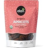 Elan Organic Sun-Dried Apricots, 200g, Dried Fruits, No Sulphites, No Sugar Added, Non-GMO, Vegan, Gluten-Free, Kosher, Natur