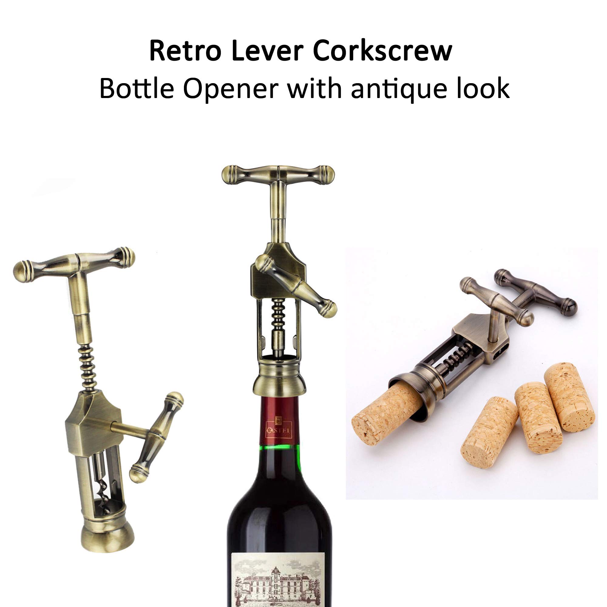 VNSG Deluxe Wine Set⎮Wine Accessories⎮Set of 5 pieces (Foil Cutter, Wine Bottle Opener/Corkscrew, Wine Aerator, 2 Bottle Stoppers/Wine Preserver)⎮Wine Gift Set⎮House Warming Presents⎮Wine Opener Set