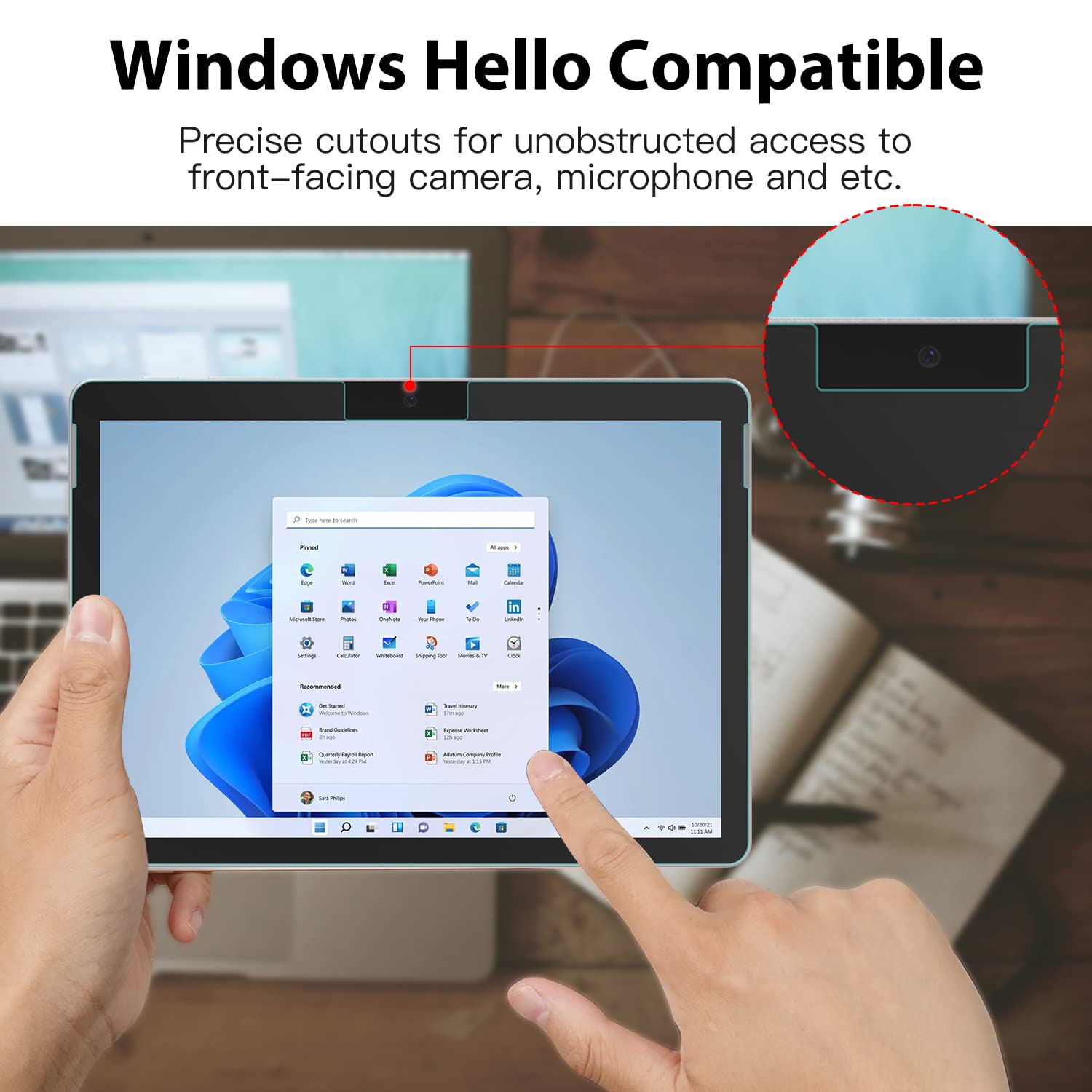 MoKo Paper-Like Screen Protector for Surface Go, Write, Draw and Sketch with The Surface Pen Like on Paper, Anti Reflection PET Film for Microsoft Surface Go 10 inch 2018 Tablet - Clear