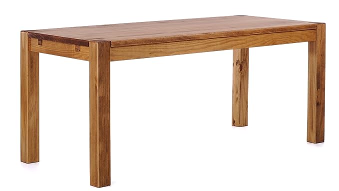Brasilmöbel® Esstisch 140x80x78 Rio Kanto - Brasil Pinie Massivholz - Größe & Farbe wählbar - Esszimmertisch Küchentisch Holz