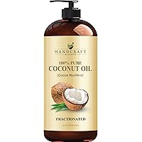 Handcraft Fractionated Coconut Oil - 100% Pure & Natural Premium Grade Coconut Carrier Oil for Essential Oils, Massage Oil, M